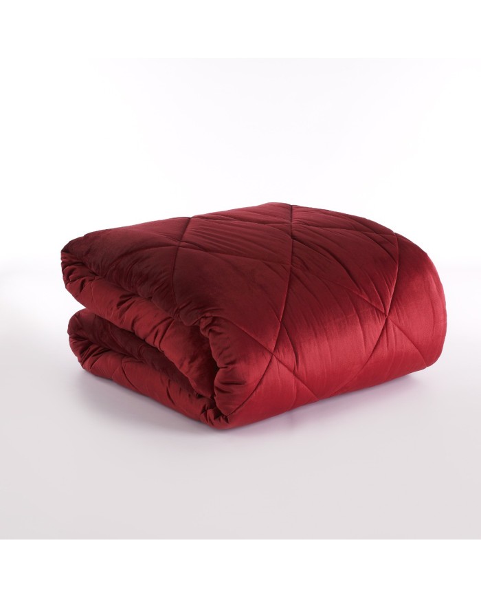 Trapunta  Matrimoniale in velluto colore Bordeaux