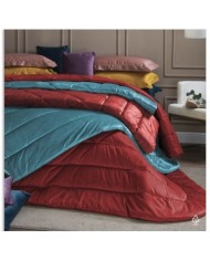 Trapunta Matrimoniale in velluto  Rosso/Bordeaux